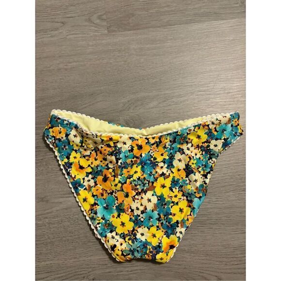 L*Space Blue Floral Classic Bikini Bottoms Sz Small NWT - Picture 4 of 4